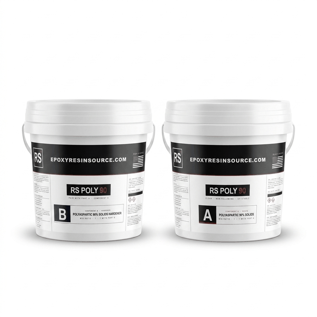 Polyaspartic 2 Part Flooring System — 90% Solid Non Yellowing Non Fading